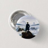 Zwerver boven de zee van nevel, Caspar D Friedrich Ronde Button 3,2 Cm (Voorkant /achterkant)