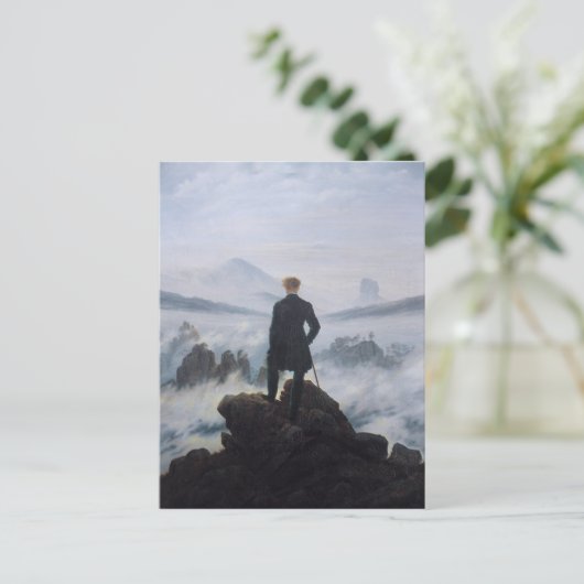 Zwerver boven het Zee van Mist Briefkaart (Staand voorkant)