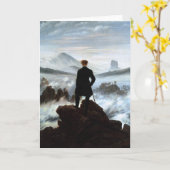 Zwerver boven het Zee van Mist - Personaliseerbare Kaart (Gele Bloem)