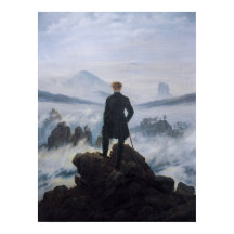 Zwerver boven zee van nevel – Friedrich