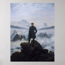 Zwerver boven zee van nevel – Friedrich Poster