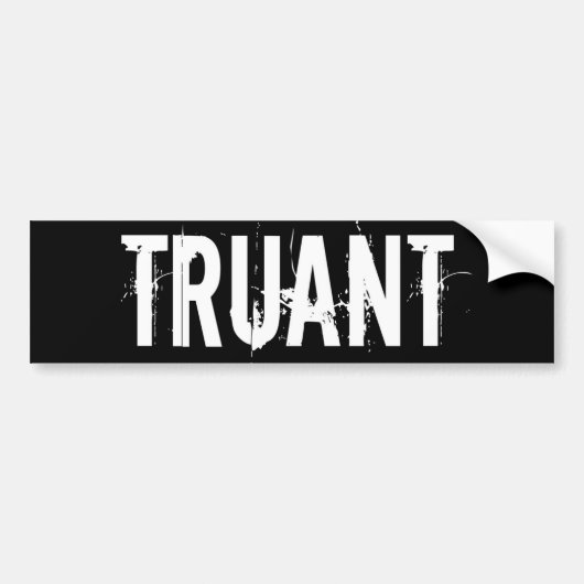 Zwerver bumpersticker zwart en wit (Voorkant)