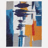 Zwervers na de storm – Abstracte figuren Fleece Deken (Voorkant)