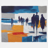 Zwervers na de storm – Abstracte figuren Fleece Deken (Voorkant (Horizontaal))