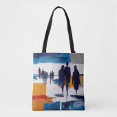 Zwervers na de storm – Abstracte figuren Tote Bag (Voorkant)