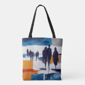 Zwervers na de storm – Abstracte figuren Tote Bag (Achterkant)