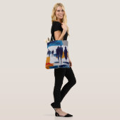 Zwervers na de storm – Abstracte figuren Tote Bag (Op model)
