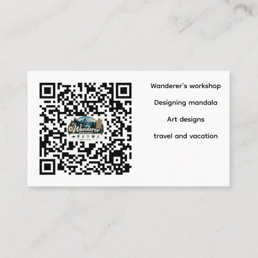 zwervers workshop visitekaartje (Voorkant)