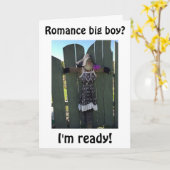 "ZWET OP JE IS WAT IK BEN" VROUW SCARECROOM KAART (Gele Bloem)