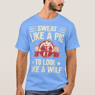 Zweten als een varken om eruit te zien als een wol t-shirt