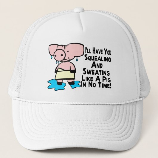 Zweten als een varken trucker pet (Voorkant)