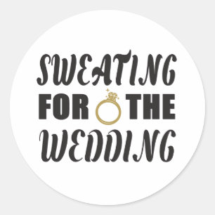 Zweten voor de bruiloft ronde sticker