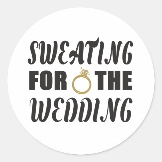 Zweten voor de bruiloft ronde sticker (Voorkant)