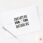 Zweten voor de bruiloft ronde sticker (Envelop)