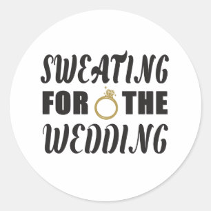 Zweten voor de bruiloft ronde sticker