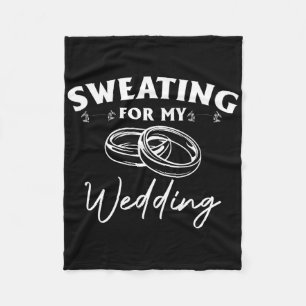 Zweten voor mijn bruiloft bruid workout gym fleece deken