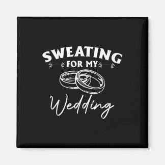 Zweten voor mijn bruiloft bruid workout gym magneet