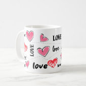 zweterige liefde hart koffiemok (Voorkant links)