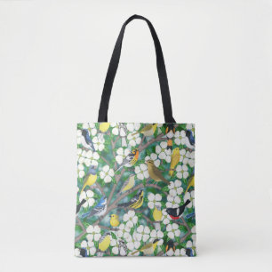 Zweters in het bloeiende hondenbos tote bag