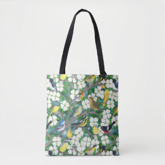 Zweters in het bloeiende hondenbos tote bag