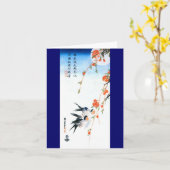 Zwets- en Perzikbloesems Hiroshige Fine Art Kaart (Gele Bloem)