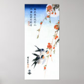 Zwets- en perzikbloesems, Hiroshige Japans Fine Poster (Voorkant)