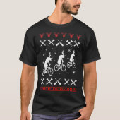 Zwetse kerstmis fietsen t-shirt (Voorkant)