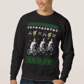 Zwetse kerstmis fietsen trui (Voorkant)