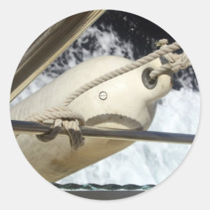 Zweven op een boot bij Zee Stickers