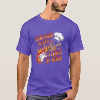 Zwevend door de vlammen van rock meisje t-shirt