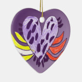 Zwevend hart keramisch ornament (Rechts)