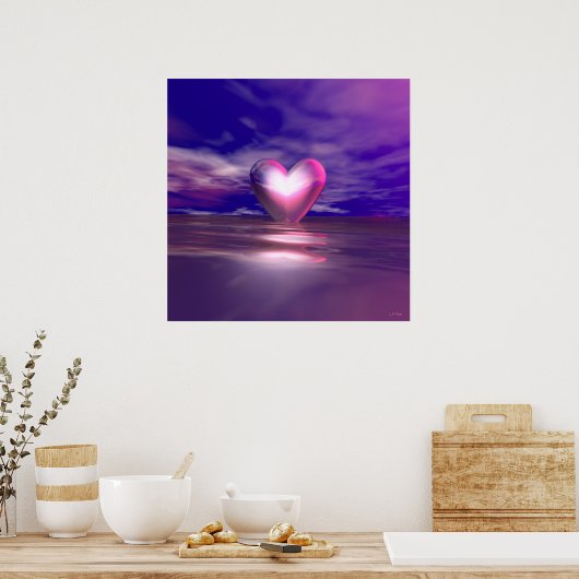 Zwevend Hart Poster (Keuken)