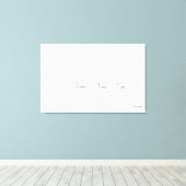 Zwevend - toendra zwaan canvas afdruk (Insitu (Houten vloer))