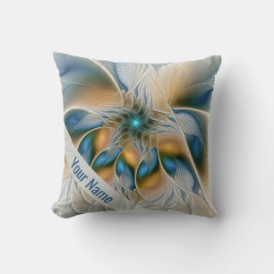 Zwevende, Abstracte Fantasie Fractal Met Blauwe Na Kussen