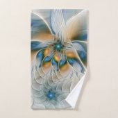 Zwevende, abstracte fantasie fractale kunst in bla bad handdoek (Handdoek)