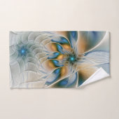 Zwevende, abstracte fantasie fractale kunst in bla bad handdoek (Handdoek)