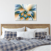 Zwevende, abstracte fantasie fractale kunst in bla canvas afdruk (Insitu (Slaapkamer))
