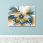 Zwevende, abstracte fantasie fractale kunst in bla canvas afdruk (Insitu (Houten vloer))