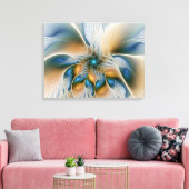 Zwevende, abstracte fantasie fractale kunst in bla canvas afdruk (Insitu (Woonkamer))