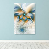 Zwevende, abstracte fantasie fractale kunst in bla canvas afdruk (Insitu (Houten vloer))