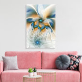 Zwevende, abstracte fantasie fractale kunst in bla canvas afdruk (Insitu (Woonkamer))