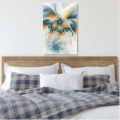 Zwevende, abstracte fantasie fractale kunst in bla canvas afdruk (Insitu (Slaapkamer))