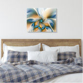 Zwevende, abstracte fantasie fractale kunst in bla canvas afdruk (Insitu (Slaapkamer))