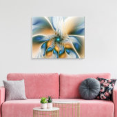 Zwevende, abstracte fantasie fractale kunst in bla canvas afdruk (Insitu (Woonkamer))