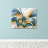 Zwevende, abstracte fantasie fractale kunst in bla canvas afdruk (Insitu (Houten vloer))
