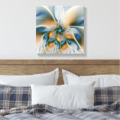 Zwevende, abstracte fantasie fractale kunst in bla canvas afdruk (Insitu (Slaapkamer))