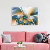 Zwevende, abstracte fantasie fractale kunst in bla canvas afdruk (Insitu (Woonkamer))