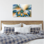 Zwevende, abstracte fantasie fractale kunst in bla canvas afdruk (Insitu (Slaapkamer))