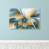 Zwevende, abstracte fantasie fractale kunst in bla canvas afdruk (Insitu (Houten vloer))