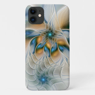 Zwevende, abstracte fantasie fractale kunst in bla Case-Mate iPhone case